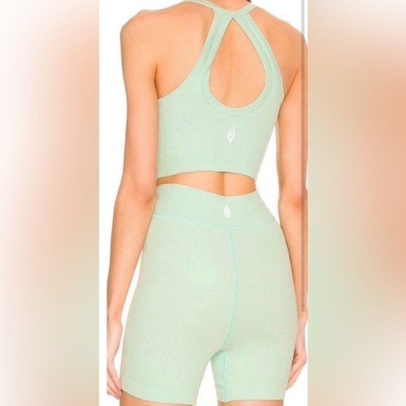 NEW Free People Free Throw Shorts Womens Active Ribbed Stretch Athleisure Sz L - Picture 2 of 11